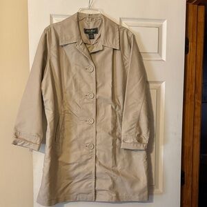 Eddie Bauer Khaki Button Trench Coat NWOT